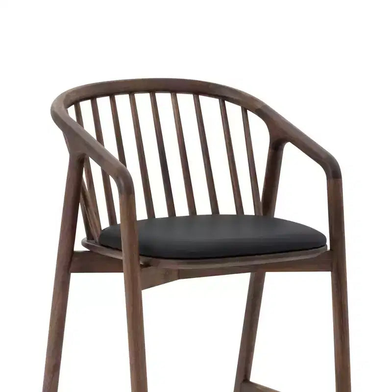Tabouret de bar Echo d'Armen Living en bois et similicuir