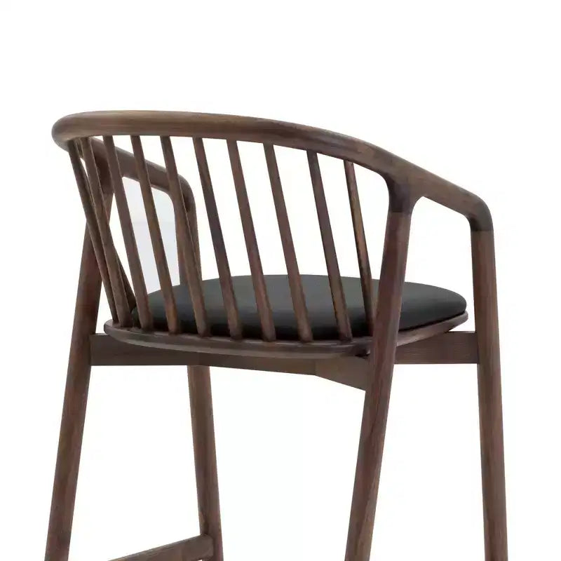 Tabouret de bar Echo d'Armen Living en bois et similicuir