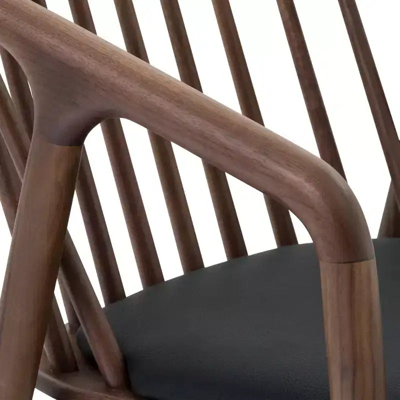 Tabouret de bar Echo d'Armen Living en bois et similicuir