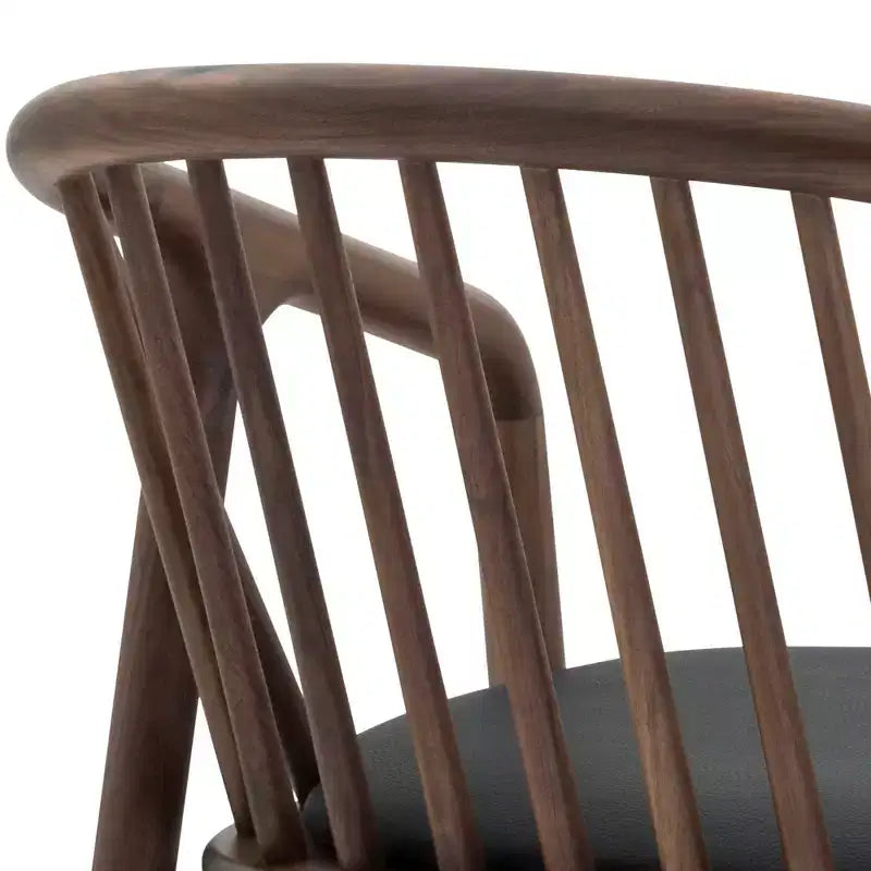 Tabouret de bar Echo d'Armen Living en bois et similicuir