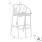 Tabouret de bar Echo d'Armen Living en bois et similicuir