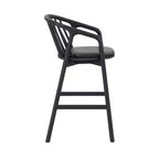 Tabouret de bar Echo d'Armen Living en bois et similicuir
