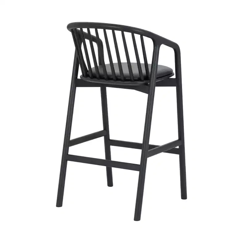Tabouret de bar Echo d'Armen Living en bois et similicuir