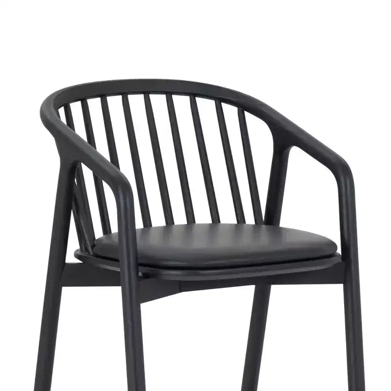 Tabouret de bar Echo d'Armen Living en bois et similicuir