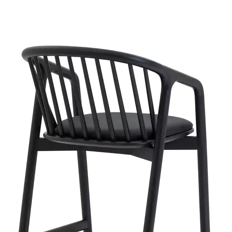 Tabouret de bar Echo d'Armen Living en bois et similicuir