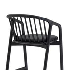 Tabouret de bar Echo d'Armen Living en bois et similicuir