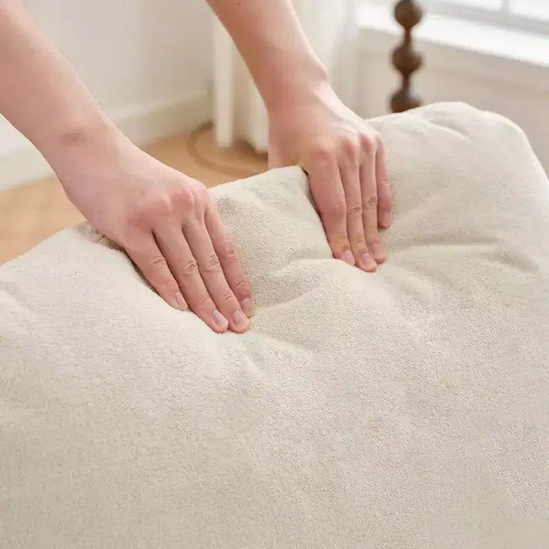 Hyleory Moore Chaise d'appoint en Métal Rembourrée en Laine d'Agneau pour Chambre à Coucher, Zone d'Accueil, Salle de Lecture, Salon (lot de 2)