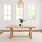 Table à manger Plank+Beam 72 pour 6, table de cuisine en bois massif de style ferme classique