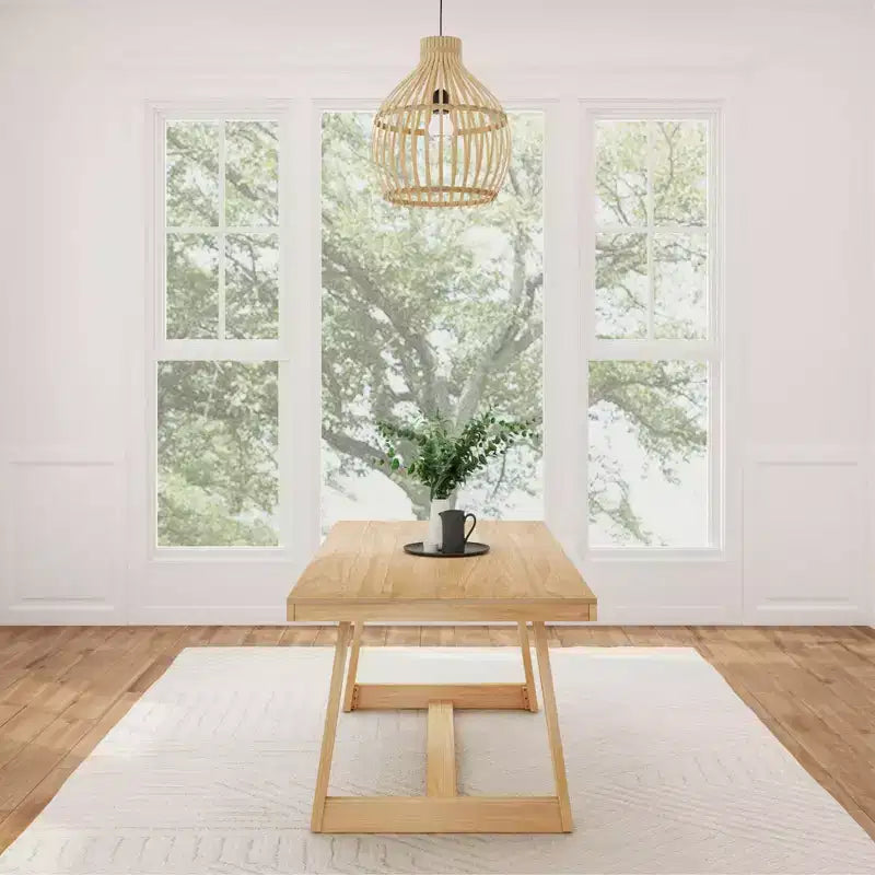 Table à manger Plank+Beam 72 pour 6, table de cuisine en bois massif de style ferme classique