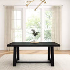 Table à manger Plank+Beam 72 pour 6, table de cuisine en bois massif de style ferme classique