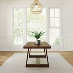 Table à manger Plank+Beam 72 pour 6, table de cuisine en bois massif de style ferme classique