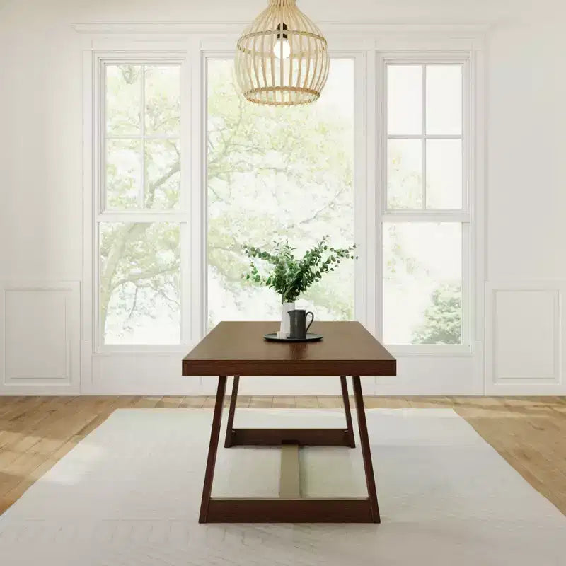Table à manger Plank+Beam 72 pour 6, table de cuisine en bois massif de style ferme classique