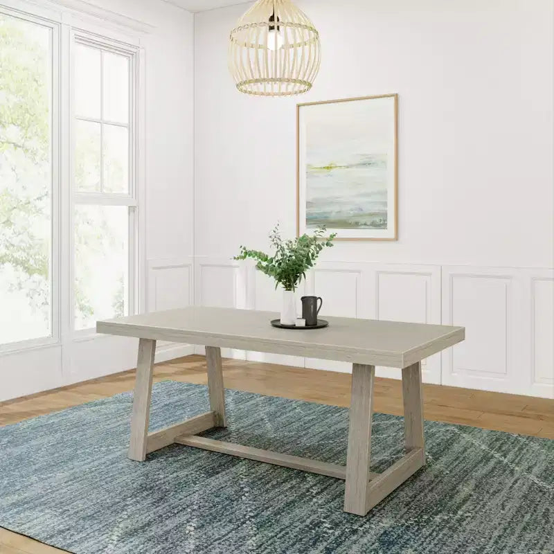 Table à manger Plank+Beam 72 pour 6, table de cuisine en bois massif de style ferme classique