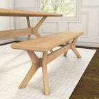 Banc de salle à manger Verso en bois massif Plank+Beam, banc d'entrée 60, banc de pièce minimaliste