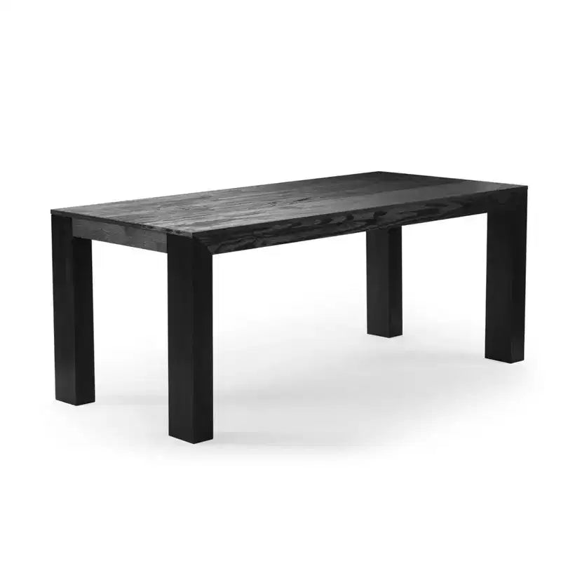 Plank+Beam 72 Table à manger moderne pour 6 personnes, table à manger rectangulaire en bois massif pour cuisine/salle à manger