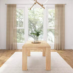 Plank+Beam 72 Table à manger moderne pour 6 personnes, table à manger rectangulaire en bois massif pour cuisine/salle à manger