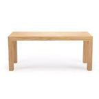 Plank+Beam 72 Table à manger moderne pour 6 personnes, table à manger rectangulaire en bois massif pour cuisine/salle à manger