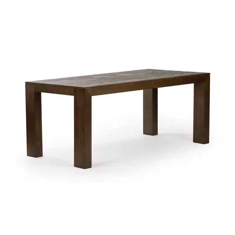 Plank+Beam 72 Table à manger moderne pour 6 personnes, table à manger rectangulaire en bois massif pour cuisine/salle à manger