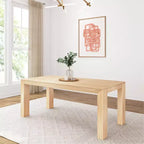 Plank+Beam 72 Table à manger moderne pour 6 personnes, table à manger rectangulaire en bois massif pour cuisine/salle à manger