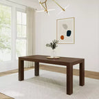 Plank+Beam 72 Table à manger moderne pour 6 personnes, table à manger rectangulaire en bois massif pour cuisine/salle à manger