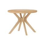 Table à manger ronde Plank+Beam Verso, 38 po, en bois massif, pour cuisine et salle à manger