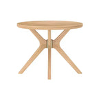 Table à manger ronde Plank+Beam Verso, 38 po, en bois massif, pour cuisine et salle à manger