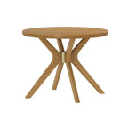 Table à manger ronde Plank+Beam Verso, 38 po, en bois massif, pour cuisine et salle à manger