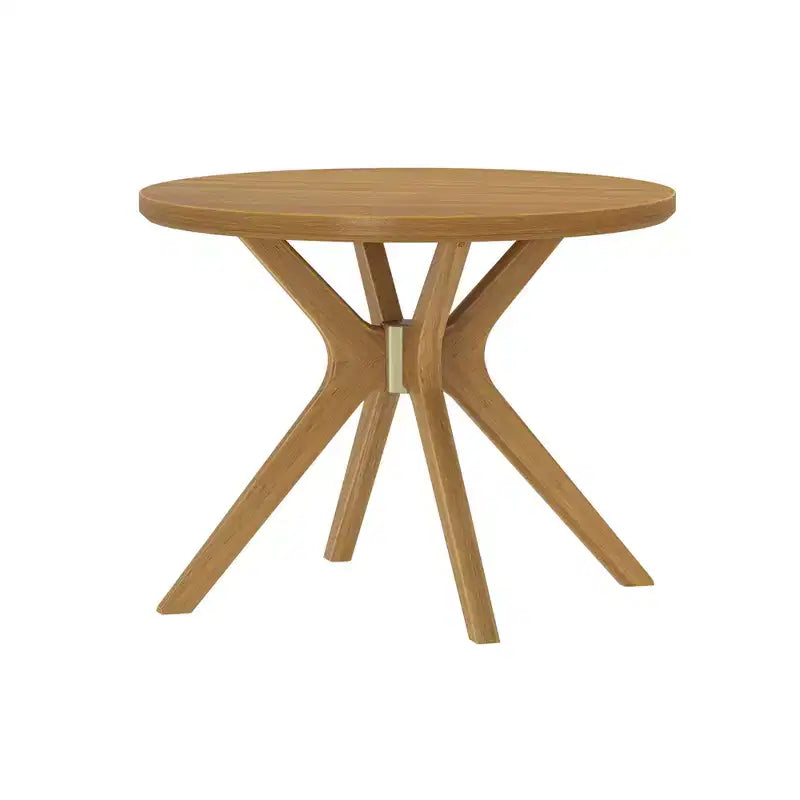 Table à manger ronde Plank+Beam Verso, 38 po, en bois massif, pour cuisine et salle à manger