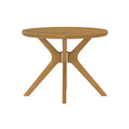 Table à manger ronde Plank+Beam Verso, 38 po, en bois massif, pour cuisine et salle à manger