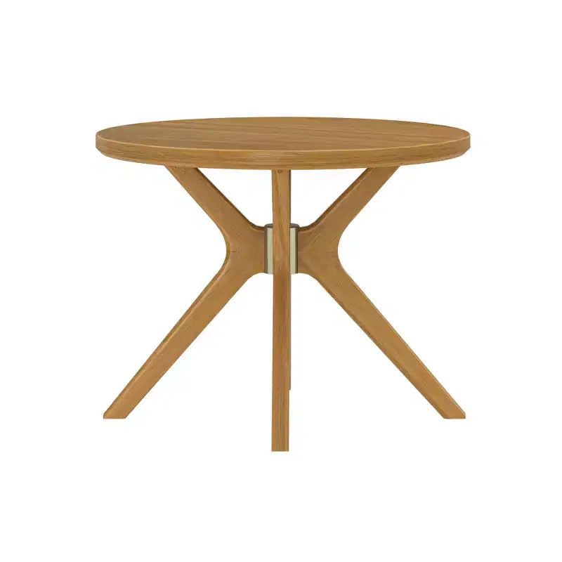 Table à manger ronde Plank+Beam Verso, 38 po, en bois massif, pour cuisine et salle à manger