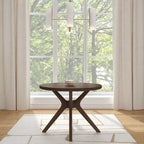 Table à manger ronde Plank+Beam Verso, 38 po, en bois massif, pour cuisine et salle à manger