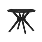 Table à manger ronde Plank+Beam Verso, 38 po, en bois massif, pour cuisine et salle à manger