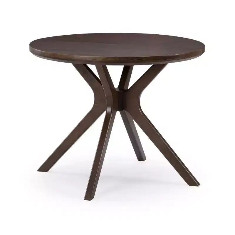 Table à manger ronde Plank+Beam Verso, 38 po, en bois massif, pour cuisine et salle à manger