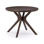 Table à manger ronde Plank+Beam Verso, 38 po, en bois massif, pour cuisine et salle à manger