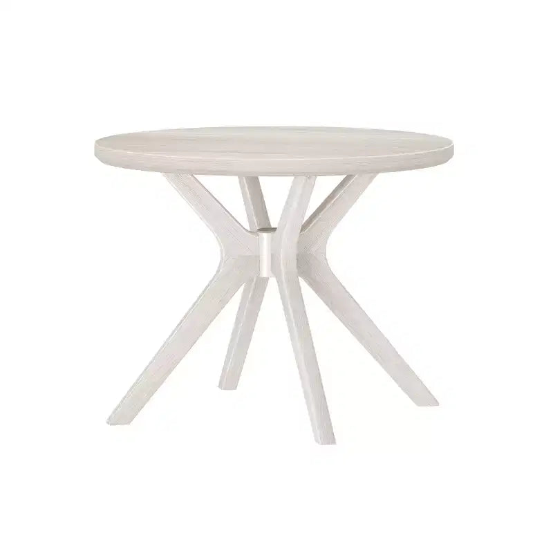 Table à manger ronde Plank+Beam Verso, 38 po, en bois massif, pour cuisine et salle à manger