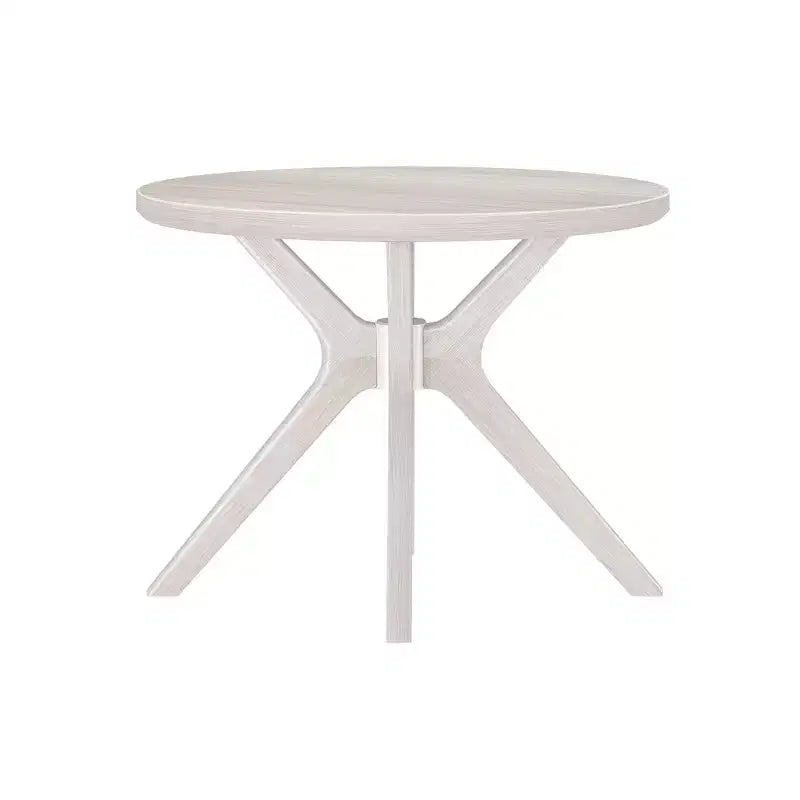 Table à manger ronde Plank+Beam Verso, 38 po, en bois massif, pour cuisine et salle à manger