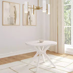 Table à manger ronde Plank+Beam Verso, 38 po, en bois massif, pour cuisine et salle à manger