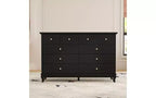 Commode de chambre à 10 tiroirs Famapy, finition peinture noire