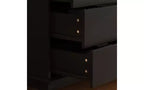 Commode de chambre à 10 tiroirs Famapy, finition peinture noire