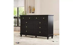 Commode de chambre à 10 tiroirs Famapy, finition peinture noire