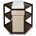 Badger Basket Diaper Corner Baby Changing Table with Hamper and Basket