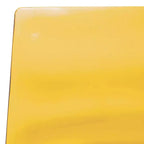 LeisureMod Astor Chaises de salle à manger en plastique, lot de 4, design ondulation d'eau avec pieds en acier inoxydable noir, chaises d'appoint modernes pour cuisine, salle à manger
