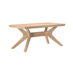 Table basse rectangulaire en bois massif Plank+Beam avec pieds en croix, table basse 40 pour salon