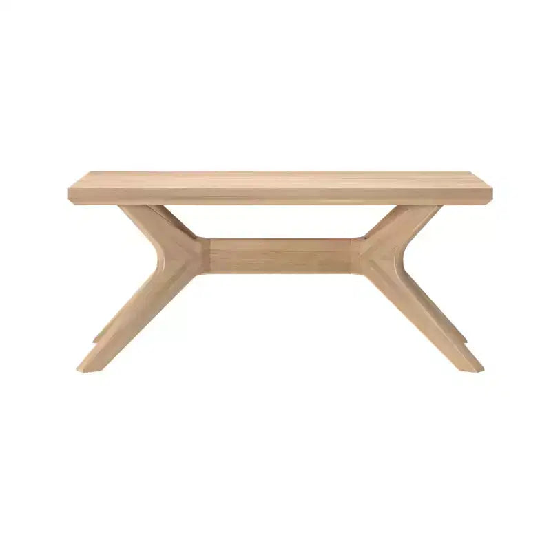 Table basse rectangulaire en bois massif Plank+Beam avec pieds en croix, table basse 40 pour salon