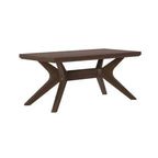 Table basse rectangulaire en bois massif Plank+Beam avec pieds en croix, table basse 40 pour salon