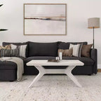 Table basse rectangulaire en bois massif Plank+Beam avec pieds en croix, table basse 40 pour salon