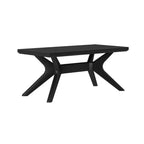 Table basse rectangulaire en bois massif Plank+Beam avec pieds en croix, table basse 40 pour salon