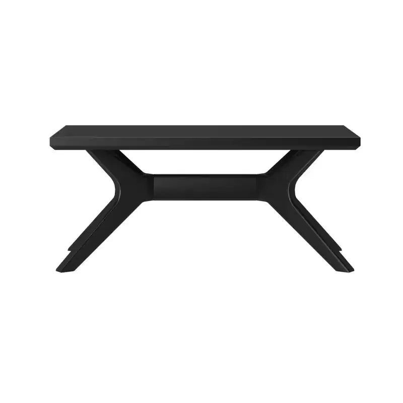 Table basse rectangulaire en bois massif Plank+Beam avec pieds en croix, table basse 40 pour salon