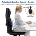 Fauteuil de bureau inclinable en cuir Hoffree, chaise pivotante ergonomique avec support lombaire gonflable et accoudoirs