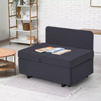 Fauteuil de lit de repos 3-en-1 Erommy, canapé-lit escamotable avec dossier réglable sur 5 positions et tissu en faux lin